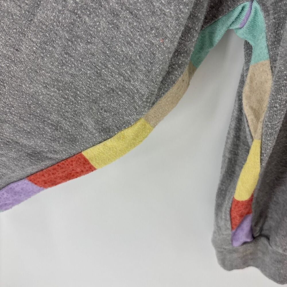 Michael Lauren womens gray preowned soft rainbow crew neck sweatshirt XSmall - Picture 4 of 8